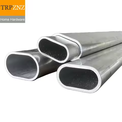 Flat oval aluminum alloy tubing Telescopic pipe Length 30x10x1.5 30x15x1.5 30x16x2 30x20x1.5 36x16x1