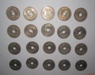 1923 ~ 1932早期 日本JAPAN 大正12 &amp; 14 年+昭和3年 &amp; 7 年 十錢 白銅幣 共4枚 帶原光