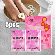 5PCS Jelly Foot Spa Pedicure Foot Bath Rose Lavender Ice Spa Foot Bath Crystal Mud Spa Foot Bath