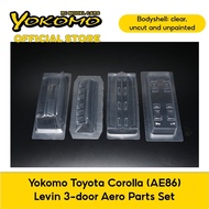 Yokomo Toyota Corolla (AE86) Levin 3-door Aero Parts Set for remote control car (SD-AE86L3P)