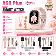 A68 Plus Smart Watch 6 in 1 Smartwatch Waterproof Touchscreen Fitness Tracker Smart Band Women Men H