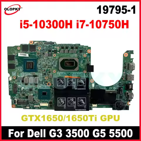 19795-1 For Dell G3 3500 G5 5500 Laptop Motherboard i5-10300H i7-10750H CPU GTX1650/1650Ti GPU CN-0D