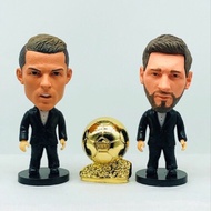 Soccerwe Kodoto Juventus CR7 Ronaldo Barcelona Messi neymar Ballon d or mini trophy football figure 