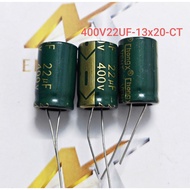 Capacitor 400V22UF 22UF400V 400V 22UF High frequency 105 degrees size 13X20mm (piece)