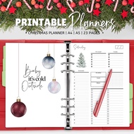 Christmas Printable Planner PDF Planner Journal Season Planner Insert
