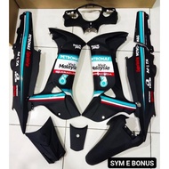 COVERSET SYM E-BONUS 110/Ebonus 110/110 sr N1/Matt black/Petronas sticker/design/HLD/Vietnam sticker/siap tampal sticker