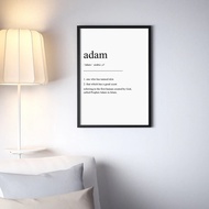 Name Meaning Minimalist Wall Art Frame Poster Deco Print - 21x30 cm (A4), 30x40 cm (A3)
