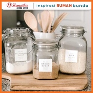 Hermetico Glass Jar 500ml, 750ml, 1L, 1.5L Airtight Glass Storage Jar Cake Jar Food Jar