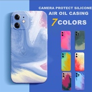 สีน้ำแฟชั่น TPU เคสโทรศัพท์สำหรับ Huawei Y7A Y6P 2020 Huawei Y6 Pro 2019 Y9S Y9 Prime 2019 Nova 7i 5T Nova 3i P30 Pro INS ซิลิโคนรูปสี่เหลี่ยม Gradient ภาพวาดนุ่ม