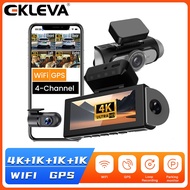 EKLEVA 4K 360° Panoramic 4CH Dash Camera WiFi Car DVR