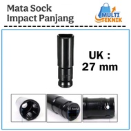 MATA Socket Eye Wrench Socket Impact Connector Length 1/ 2 Inch Deep Wall Long 27 mm 27mm