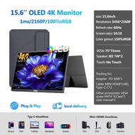EVICIV OLED 4K Portable Monitor 15.6Inch UHD 3456*2160/100000:1/500Nits/1ms/ Plug & play HDMI Type-C