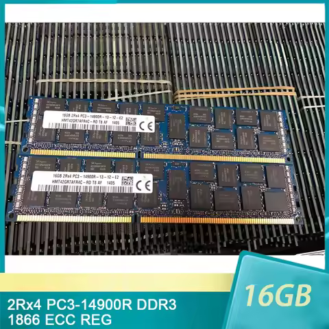 1 Pcs RAM 16G 16GB 2Rx4 PC3-14900R DDR3 1866 HMT42GR7AFR4C-RD ECC REG Server Memory