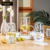 High Temperature Water Cup Cute Cartoon Glass Cup Household Juice Jug Milk Cup