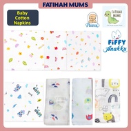 Pureen Fiffy Anakku Baby Napkin Printed Kain Lampin Bayi Bercorak newborn baby 76cmx76cm