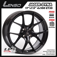 [ส่งฟรี] ล้อแม็ก LENSO รุ่น JAGER-DYNA ขอบ17" 4รู100 สีดำด้าน กว้าง7.5" จำนวน 4 วง