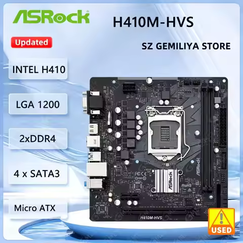 ASROCK H410M-HVS Motherboard Intel H410 LGA 1200 DDR4 64GB M.2 support i9-10900F i5-10600 i5-10400 i