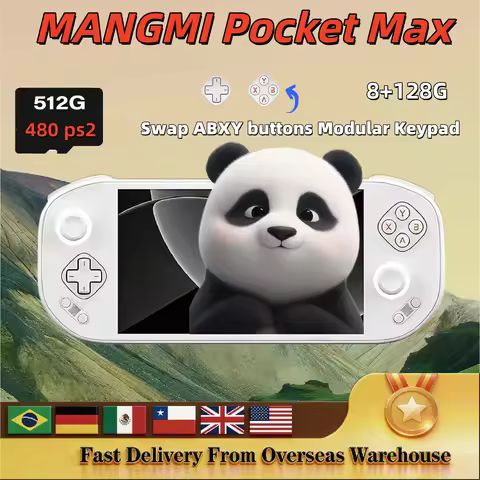 MANGMI Pocket Max Handheld Game Console Snapdragon 865 8GB RAM 128GB ROM 7"144Hz OLED 8000mAh Androi