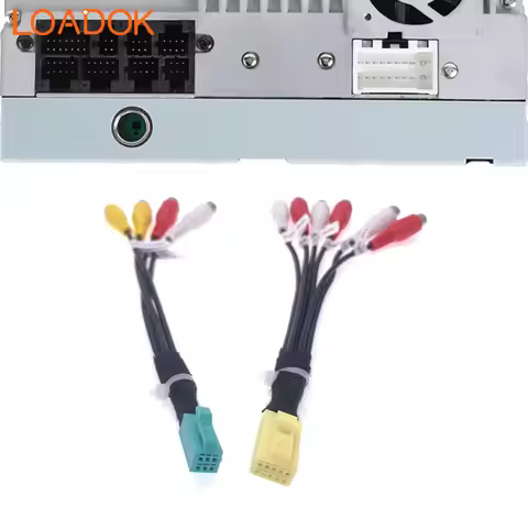 6/10 Pin Car Radio Audio Rear Camera Rear Sub Front RCA Out Adapter Cable for Clarion NX501 NX502 NX