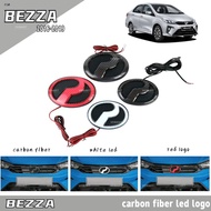 Vemart perodua BEZZA car carbon fiber led logo emblem accessories