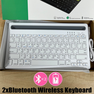 Actual Keyboard Bluetooth Nirkabel Keyboard Mode Ganda (Bluetooth + 2.4G) Keyboard Laptop dengan Gro