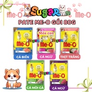 (COMBO 6 PACK) ME-O Pate (Sauce) For Cats All Ages 80g Pack - Random Flavor Mix - Wet Cat Food - Man