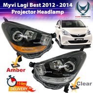 Vland Perodua Myvi Lagi Best 2012 - 2014 Projector Headlamp ( inner Black )