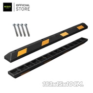 แถบยางกั้นรถ ยางหยุดรถ rubber wheel stop สำหรับที่จอดรถ ยางกั้นล้อ ยางห้ามล้อ