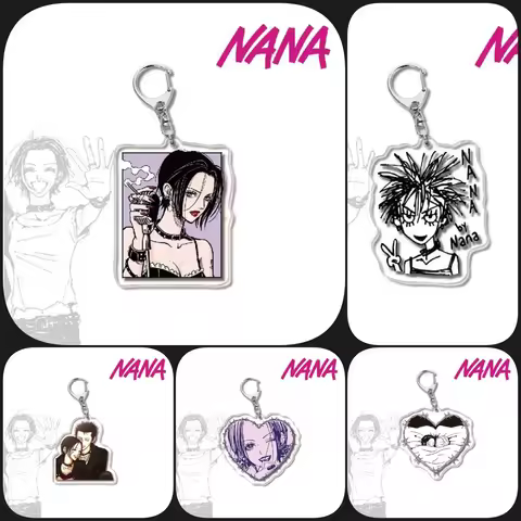 Anime NANA Black White Manga Acrylic Keychain Oosaki Komatsu Hachi Okazaki Shinichi Keychain Collect