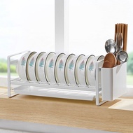 Draining Dish Rack Kitchen Rack For Cupboard Single-layer Plate Drainer Rack Narrow Water Tray