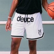 Deuce Brand Vibe Shorts White Black Drawstring Loose Men Retro Basketball Pants [ACS]