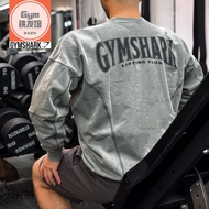 Ready Stock GYMSHARK Printed Pure Cotton Round Neck Sweatshirt Men Women ins Sports Casual Loose Long Sleeves
