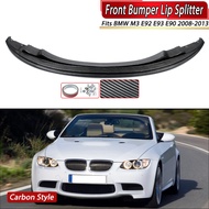 M Style Front Spoiler Bumper Lip for BMW E92 E90 GTS M3 Performance 2007-2013 Tuning Carbon Look Fro