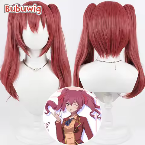 Bubuwig Synthetic Hair Amasawa Ichika Cosplay Wigs Classroom of the Elite Amasawa Ichika 70cm Red Po