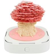 3D Desk Calendar Creative 3D Memo Pad Decorative 3D Art Calendar with LED Light Tear Away 3D Memo Pa