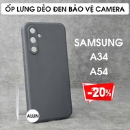 Samsung A34 - A54 Black Flexible TPU camera Protection Case, High Quality TPU