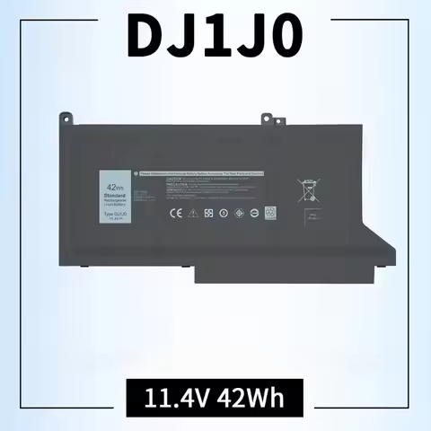 42Wh DJ1J0 Laptop Battery for Latitude 12 7280 E7280 7290 E7290 13 E7380 E7390 7380 7390 14 E7480 E7