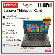 Laptop Lenovo Thinkpad X240 Core i7/ i5 Gen 4 SSD 1TB - Second Murah Bergaransi