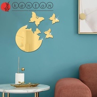 KENTON Mirror Wall Sticker, Acrylic Mirror Effect 3D Butterfly Wall Stickers, Trendy Wall Decor Self Adhesive DIY Butterfly Flying Wall Decor Living Room