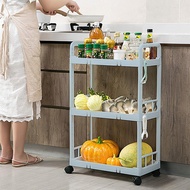 Trolley Shelf Shelf 3 Tiers Kitchen Shelf Bathroom Shelf with Wheels MB936
