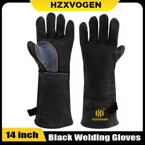 HZXVOGEN 14/16inch Welding Gloves For ARC TIG MIG Welder Works Barbecue Kitchen Stove Heat-Resistant