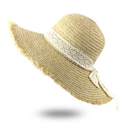 Fedora Summer Straw Hat for Women Fashion Raffia Sunhat with Long Ribbon