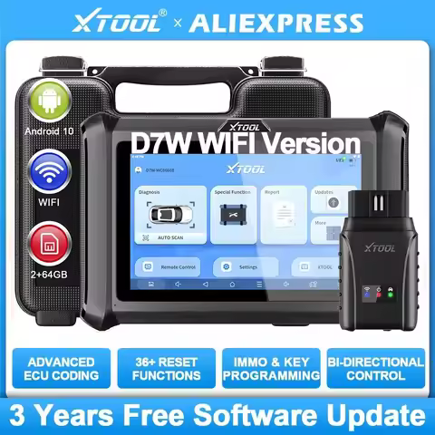 NEW XTOOL D7W OBD2 Scanner,Bidirectional Scan Tool,added CAN FD/DoIP,Wireless ECU Coding OE-Level Al