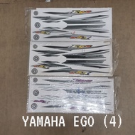 YAMAHA EGO (4) BODY STICKER SET - DECAL MOTORCYCLE STRIPE MOTOR EGO
