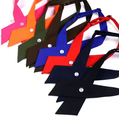 Removable Cross Bowtie Polyester Apparel Accessories Shirt Tie JK Uniform Decor Cross Bow Ties