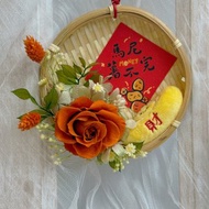 現貨 馬年新年永生花 米篩 掛飾 吊飾 新年裝飾 新年送禮