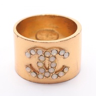 【二手】香奈兒戒指，Coco Mark標誌，鍍金，女士戒指，二手 B