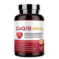 CoQ10-400mg-Softgels with PQQ, BioPerine & Omega-3, Coenzyme Q10(Ubiquinone) Supplement