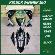 [READY STOCK] COVERSET/BODYSET HONDA RS150/RS150R V2 WINNER 150 (33) BLACK