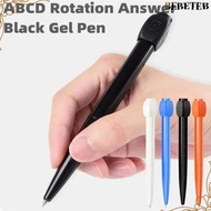 BEBETEB Black Ink Gel Pen, 0.5mm Writing Tools Rotation Answer Gel Pen, Gift Student Answer Choose C